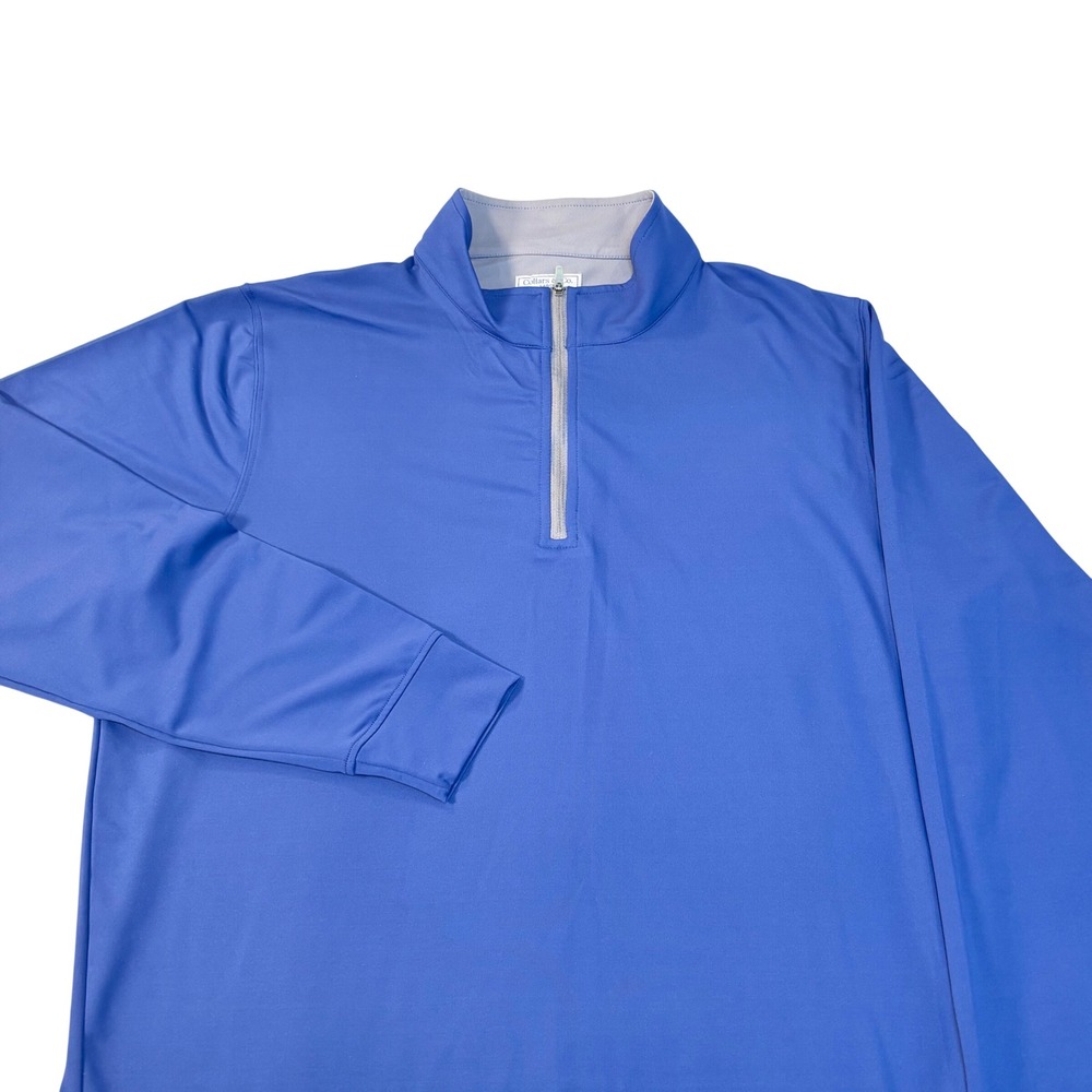 Collars & Co  Quarter Zip Pullover shirt  men's largeBlue Performance  Golf